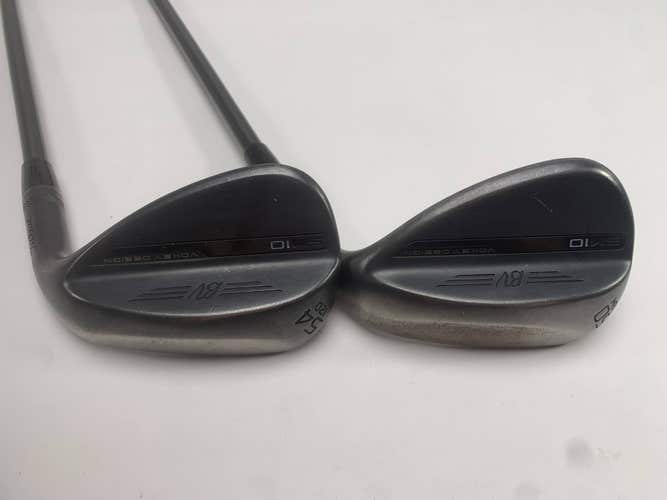 Titleist Vokey SM10 Jet Black Wedge Set 54* 12 | 60* 8 AeroTech SteelFiber RH