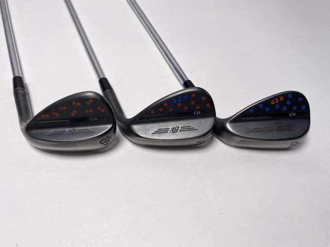 Titleist Vokey SM10 Jet Black Wedge Set 50* 8 54* 14 | 60* 12 DG S300 Stiff RH