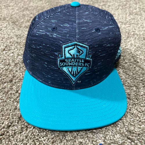 Seattle Sounders Space Needle Logo Snapback Hat - Blue EUC