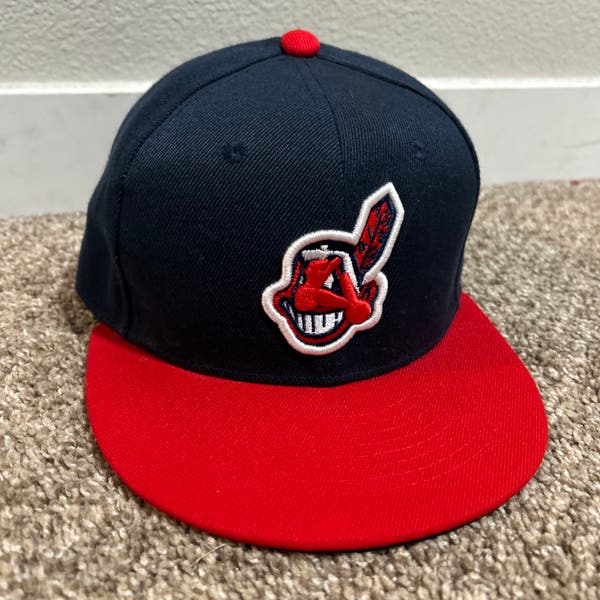 VTG New Era 59FIFTY Cleveland Indians Chief Wahoo Hat 7 1/8