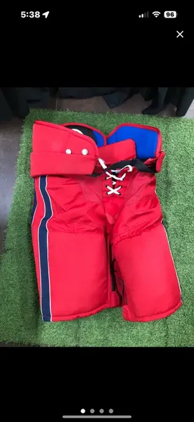 Senior Medium Winnipeg Jets Heritage Classic Warrior Hockey Pants Pro Stock (Used)