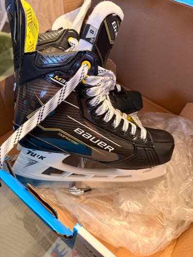 Black 2026 Bauer Supreme M30 Hockey Skates Extra Wide Width 8 (New)
