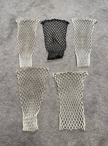 Bundle of StringKing Lacrosse Mesh 4S 4X Semi Soft Semi Hard 5 Pieces