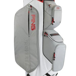 PING 2025 Traverse 244 Golf Cart Bag 14-Way Divider Color: Dark Grey/Red NEW!