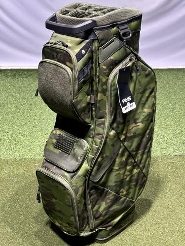 PING Traverse 214 Golf Cart Bag 14-Way Divider Color: Multicam Camo Green NEW!