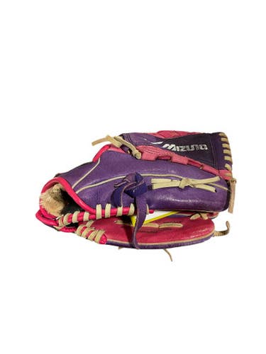 Used Mizuno FINCH PNK/PURPLE GLOVE RH Throw Fastpitch Gloves Purple 10" 11834-S000046887