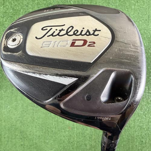 READ Titleist 910 D2 Driver 10.5 Diamana Blue 65g Kaili Regular Flex 45