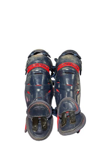 Used Easton RED/WHT/BLUE SHIN GUARDS Catchers Leg Guards Navy Blue Adult 11834-S000046752