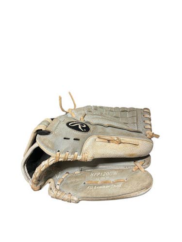 Used Rawlings HIGHLIGHT SERIES BB/SB Glove RH Throw Grey 12" 11834-S000046821