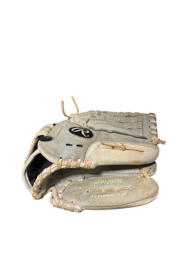 Used Rawlings HIGHLIGHT SERIES BB/SB Glove RH Throw Grey 12" 11834-S000046821