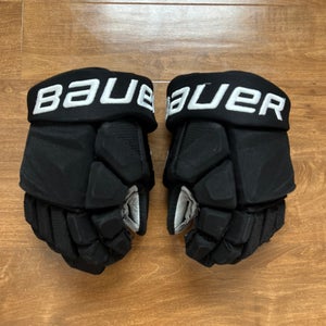 NHL Pro Stock Custom Bauer Hyperlite Hockey Gloves 14” Frank Vatrano Short Cuff Hockey Gloves