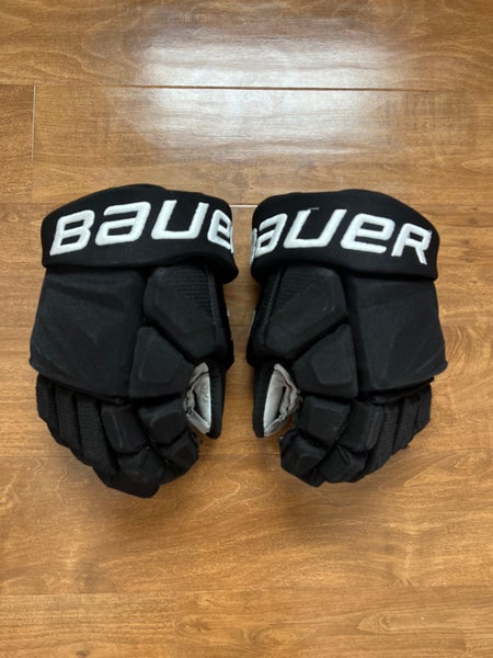 NHL Pro Stock Custom Bauer Hyperlite Hockey Gloves 14” Frank Vatrano Short Cuff Hockey Gloves