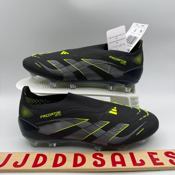 Adidas Predator Elite Laceless FG Electric Stealth Pack Cleats JI1078 Men Sz 6 adidas Predator Elite Laceless FG Electric Stealth - Core  main image 4