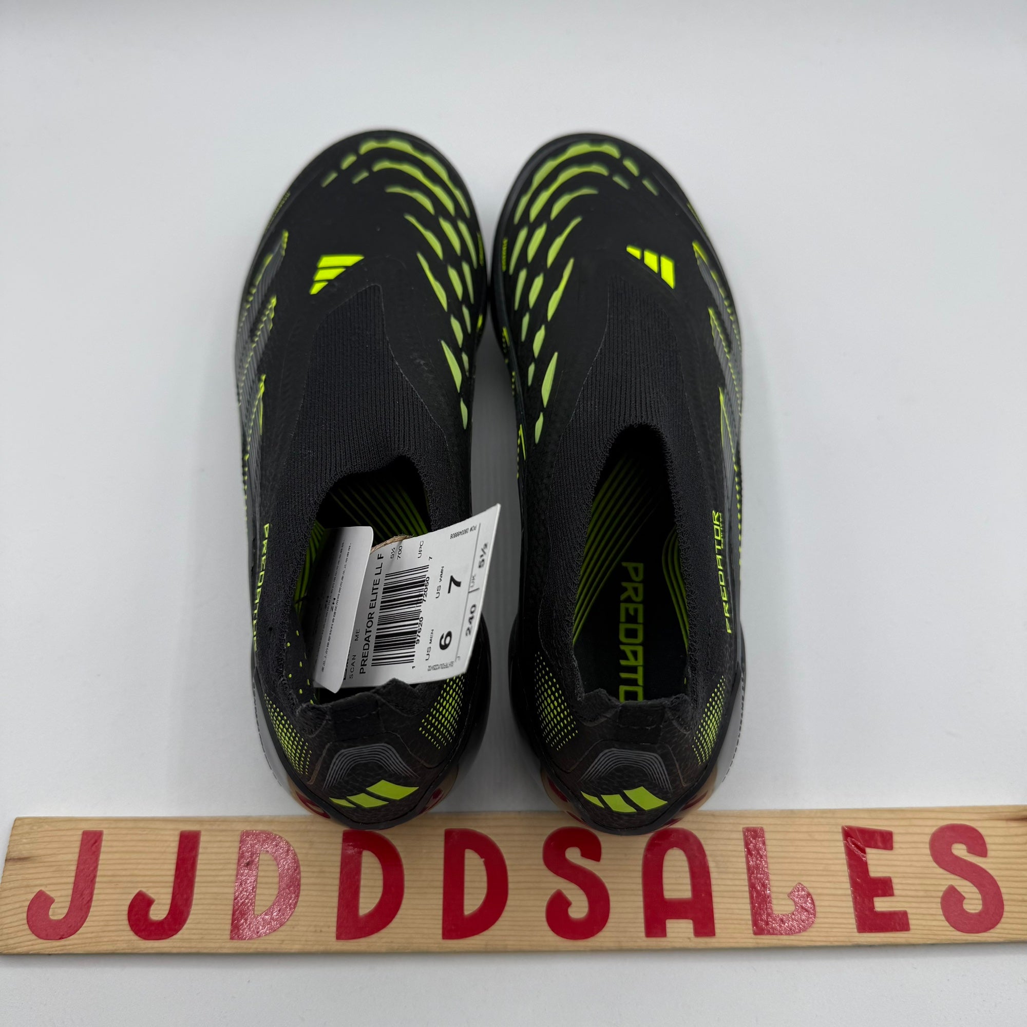 Adidas Predator Elite Laceless FG Electric Stealth Pack Cleats JI1078 Men Sz 6 adidas Predator Elite Laceless FG Electric Stealth - Core  main image 2