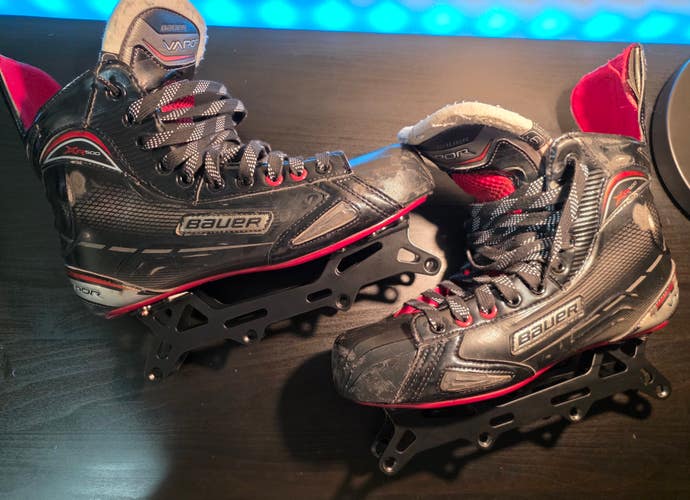 Bauer Vapor X500R Roller Hockey Skates Regular Width Size 9 (Used)Brand new black S19 chassis