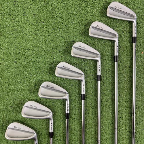 PING iBlade Iron Set Black Dot 4-PW Stiff Flex Steel Dynamic Gold S300 RH