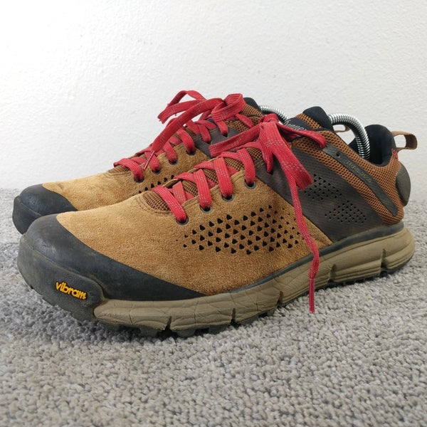 Danner Trail 2650 Mens Size 10.5 Hiking Shoes Low Top Suede Brown Red Vibram