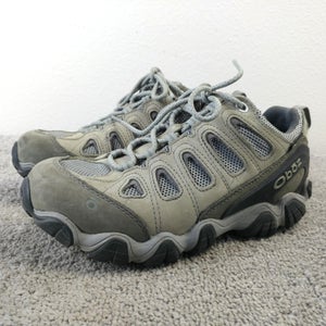 Oboz Sawtooth II Low B-DRY Womens Size 8.5 WIDE Width Hiking Shoes Gray Lace Up