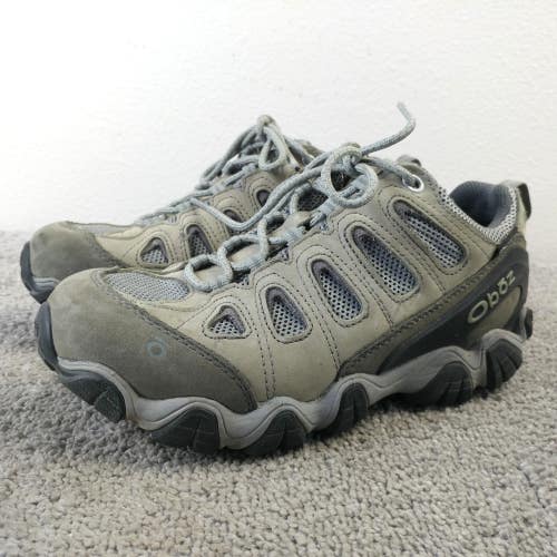 Oboz Sawtooth II Low B-DRY Womens Size 8.5 WIDE Width Hiking Shoes Gray Lace Up