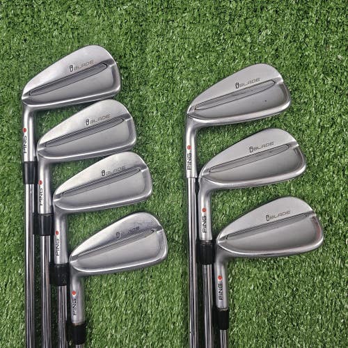 Ping iBlade Red Dot Iron Set 4-PW KBS Tour 120 Stiff Flex Steel Left Handed LH