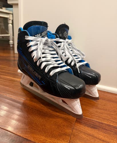 Bauer GSX Hockey Goalie Skates 7.5 (Used) New Laces and Newly Sharpened (1/2 inch)