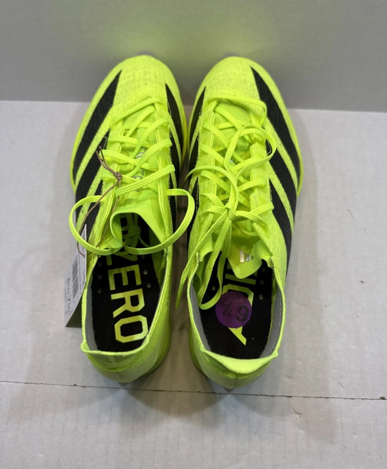 Adidas Adizero Prime SP 3 Strung Lucid Lemon Sprint‎ Spikes Men\'s 7.5 IH5800 New Adidas Adizero Prime SP 3 Strung Track Spikes | Mercari main image 2