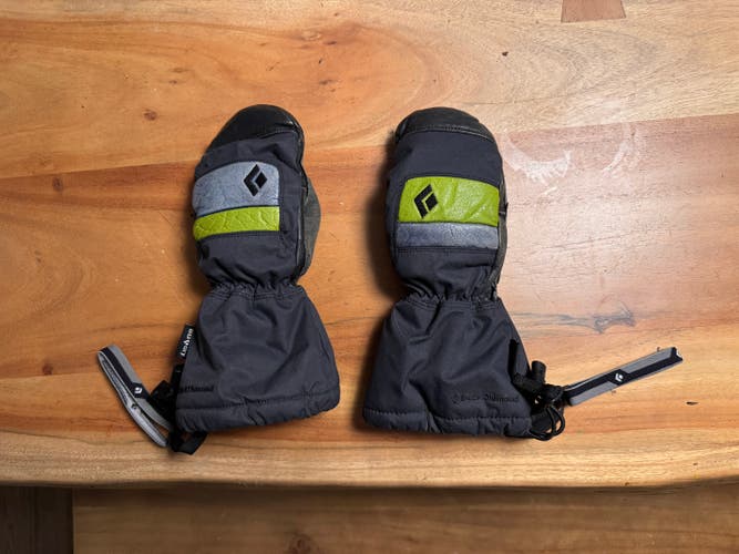 Black Small Kids Unisex Black Diamond Gloves (Used)
