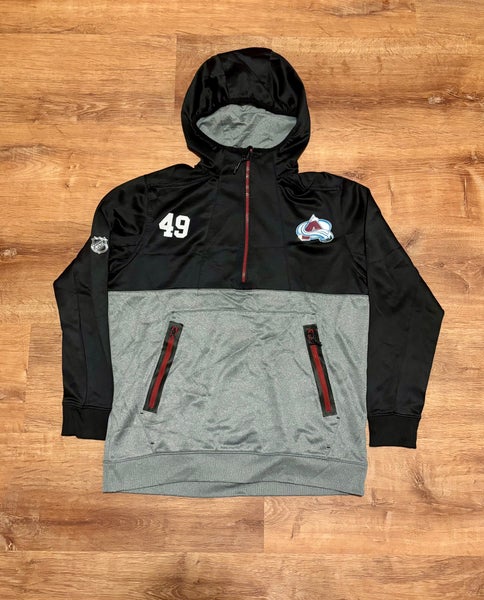 Colorado Avalanche Team Issued Fanatics 1/4 Zip Hoodie Samuel Girard 49 Numbered