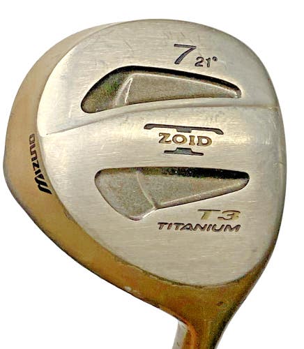 Mizuno T-Zoid T3 Titanium 7 Wood 21* RH Men's Stiff Graphite 41.5" New Mid Grip
