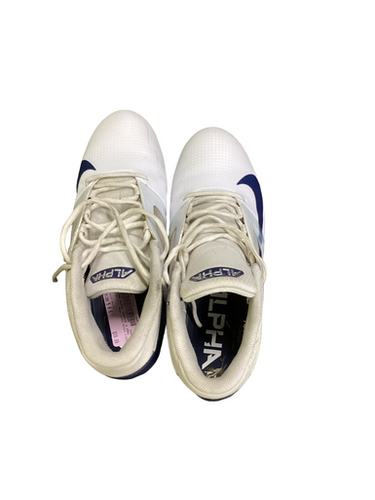 Used Nike ALPHA MENACE 4 PRO Adult FB Cleats White Senior 8.5 11613-S000177312