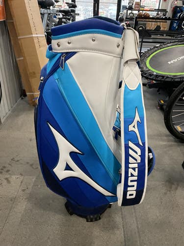 Used Mizuno STAFF BAG Mens Cart Bag Royal Blue 11614-S000231154