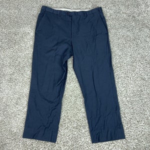 Santorelli Pants Mens 38x26 Blue Wool Dress Luxury Serge Italy Romeo Business