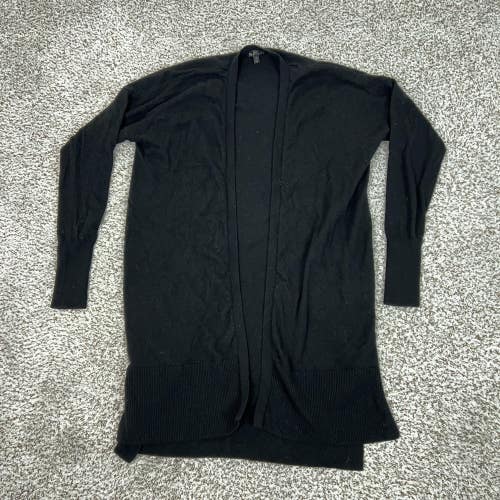 Athleta Cardigan Womens XS Black Wool Cashmere Long Stargazer Wrap Knit Cozy