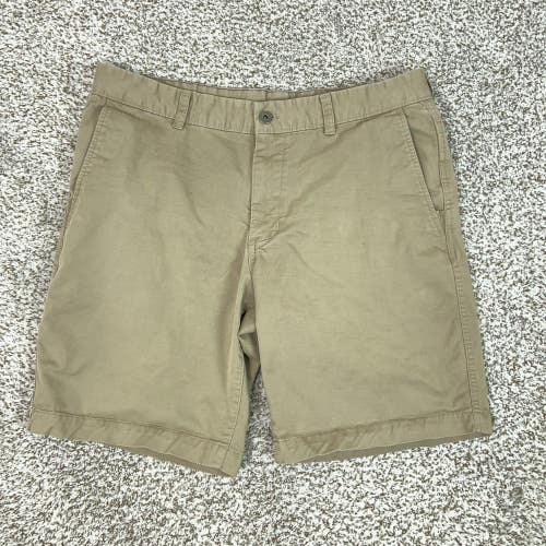 The North Face Shorts Mens 36 Beige Chino Casual Cotton Blend 9" Outdoor Hiking