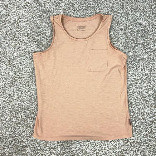 Patagonia Tank Top Mens Small Orange Pocket Tagless Casual Summer Sleeveless
