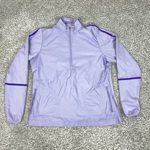Nike Jacket Womens Large Purple Golf 1/4 Zip Windbreaker Pullover Lightweight