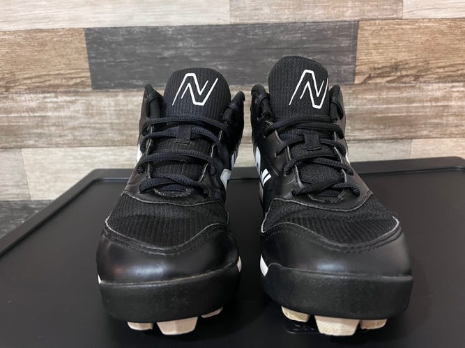New Balance 3000v6 Black Mid Molded Baseball Cleats - Size 6.5, Black, Used/Great Shape