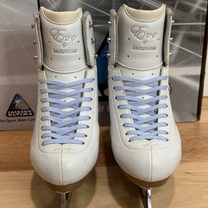 Jackson Ultima EVO Fusion FS2021 Ladies Girls White Figure Ice Skates Size 3.5 W