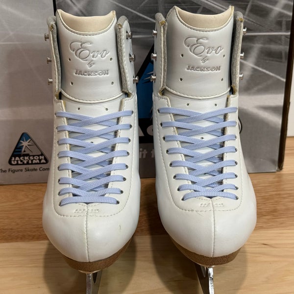Jackson Ultima EVO Fusion FS2021 Ladies Girls White Figure Ice Skates Size 3.5 W