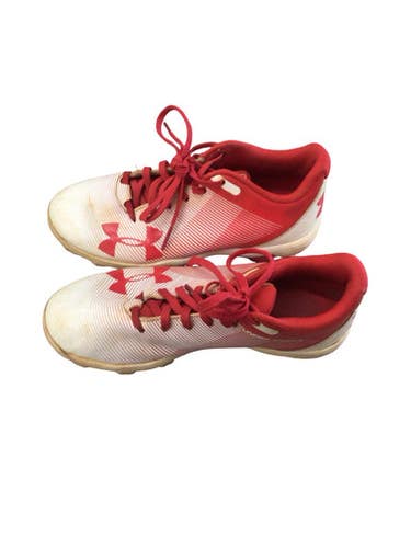 Used Under Armour BB CLEATS BB/SB Cleats Cardinal And White Junior 01 11760-S000088201
