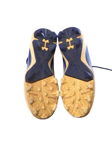 Used Under Armour BB CLEATS BB/SB Cleats Royal Blue And White Junior 02 11760-S000088205
