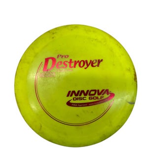 Used Innova PRO DESTROYER Disc Golf Driver Yellow 175g 11835-S000205145