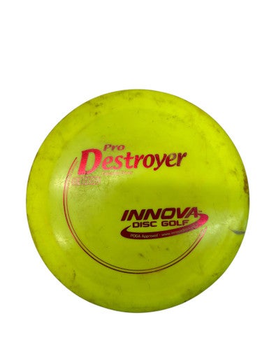 Used Innova PRO DESTROYER Disc Golf Driver Yellow 175g 11835-S000205145