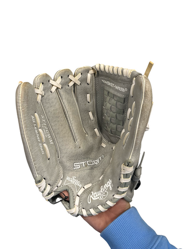 Used Rawlings STORM BB/SB Glove LH Throw Grey 12" 11682-S000127577