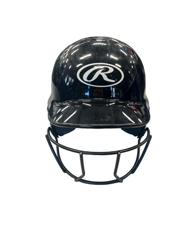 Used Rawlings HELMET W MASK Batting Helmet w/Mask Black One Size 11682-S000126897