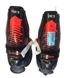 Used Bauer LIL SPORT SHINGUARDS Youth Shin Guards Black 9" 11682-S000126928
