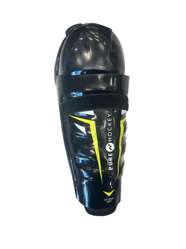 Used Pure Hockey SHINGUARDS Youth Shin Guards Black 10" 11682-S000126927