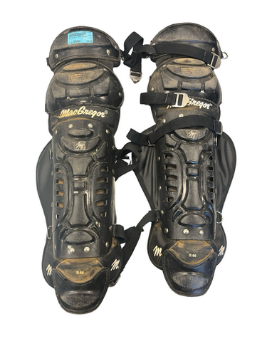 Used MacGregor SHIN GUARDS Catchers Leg Guards Black Intermed 11682-S000126381