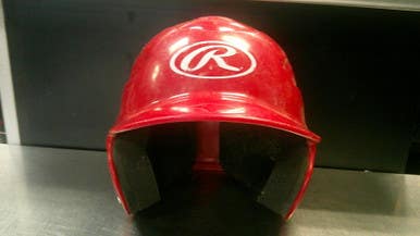 Used Rawlings HELMET Batting Helmet No Mask Red SM 11868-S000067597