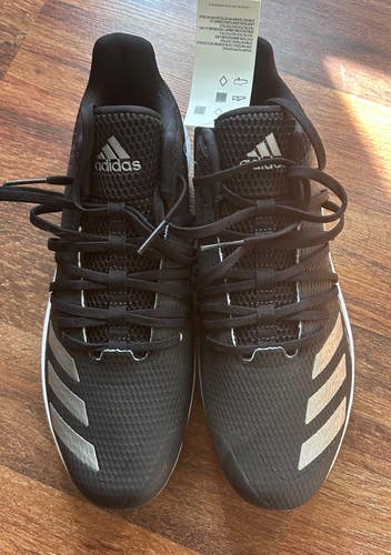 Adult Adidas Low Top Adizero Afterburner 6 Metal Baseball Cleats (Black/Men's 10.5)